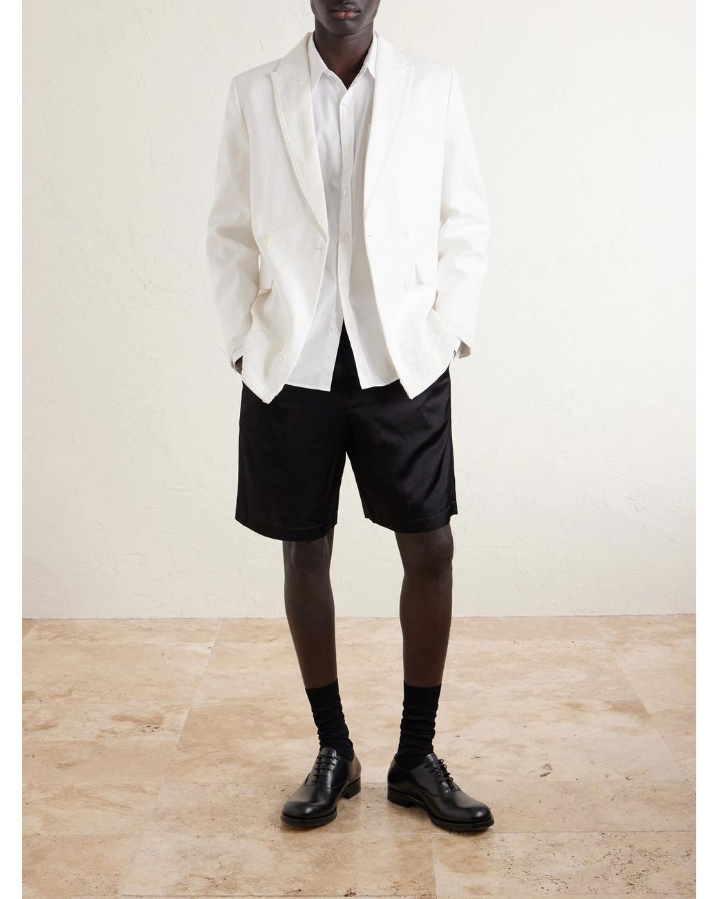 Dries Van Noten White Cotton-Poplin Shirt for men