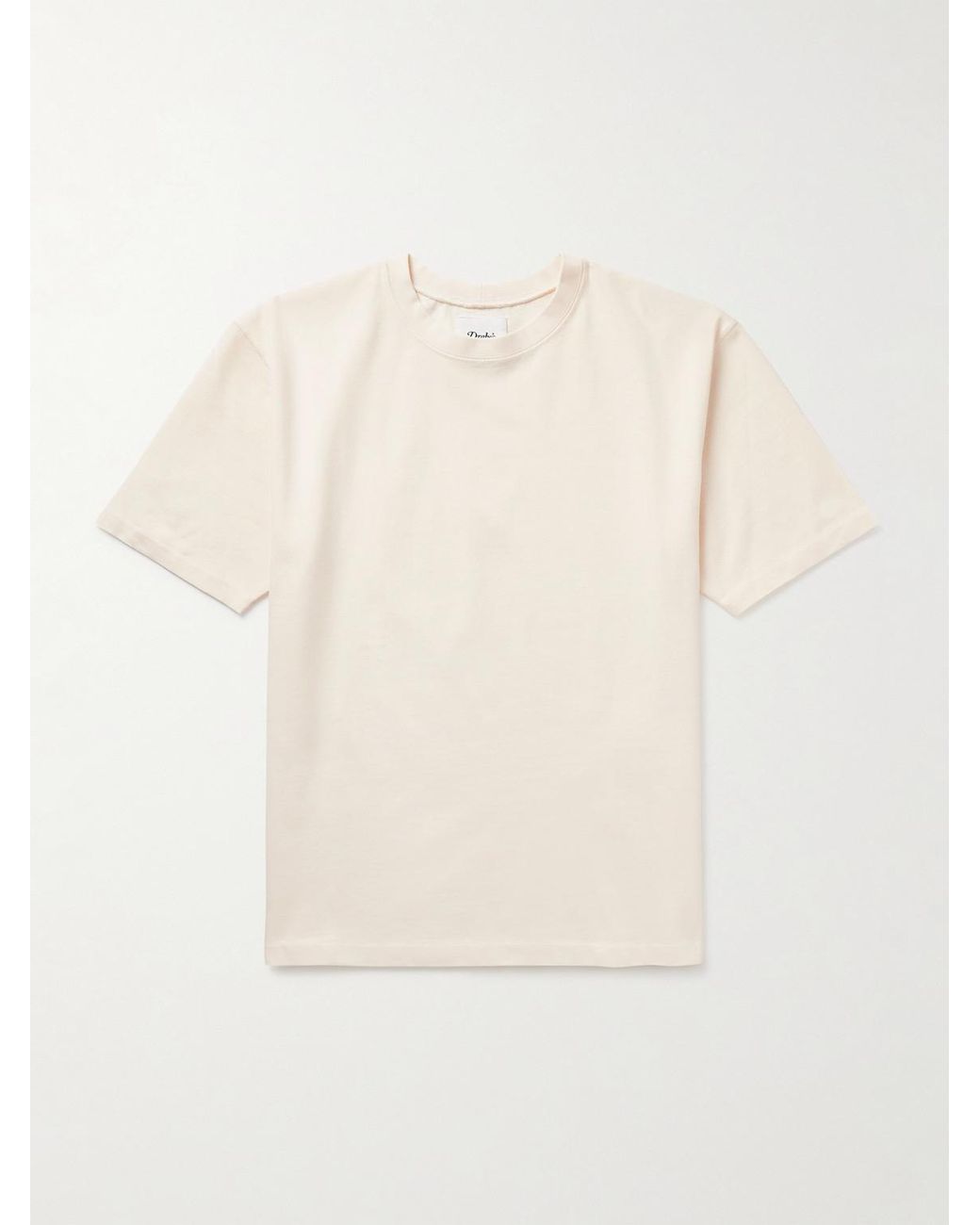 Drake's Natural Hiking Slim-fit Cotton-jersey T-shirt for men