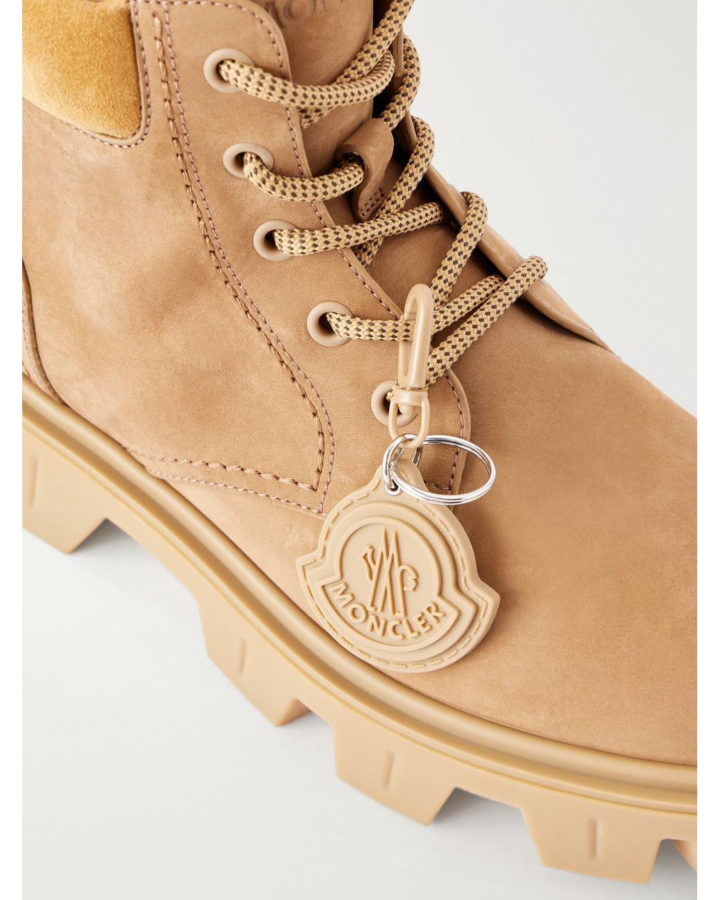 Moncler Natural Peak City Suede Boots for men