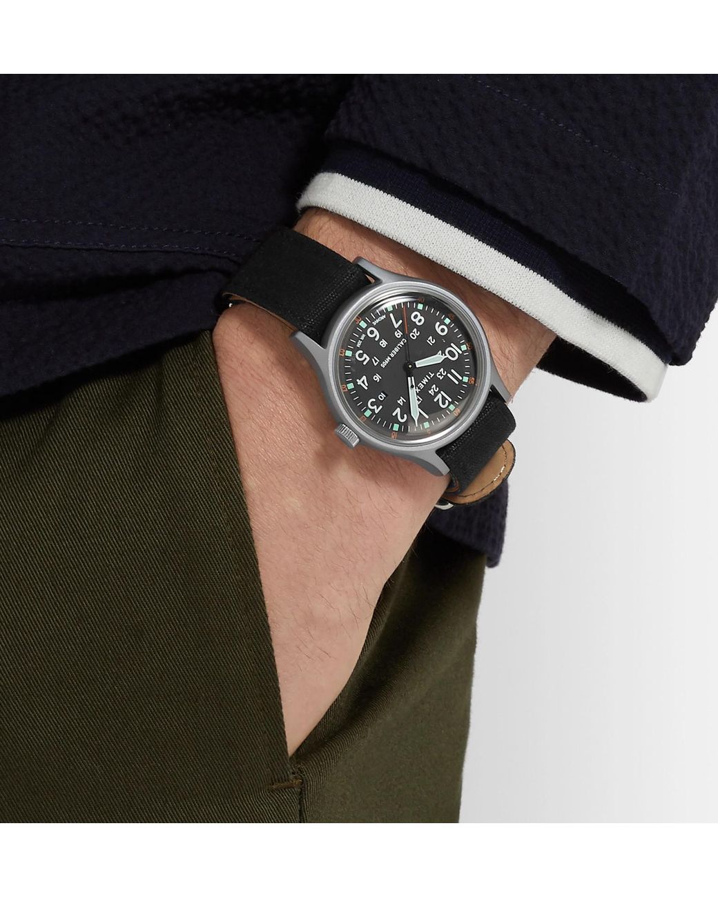 Timex Mk1 Camper Aluminium And Oiled canvas Watch in Black for Men Lyst UK