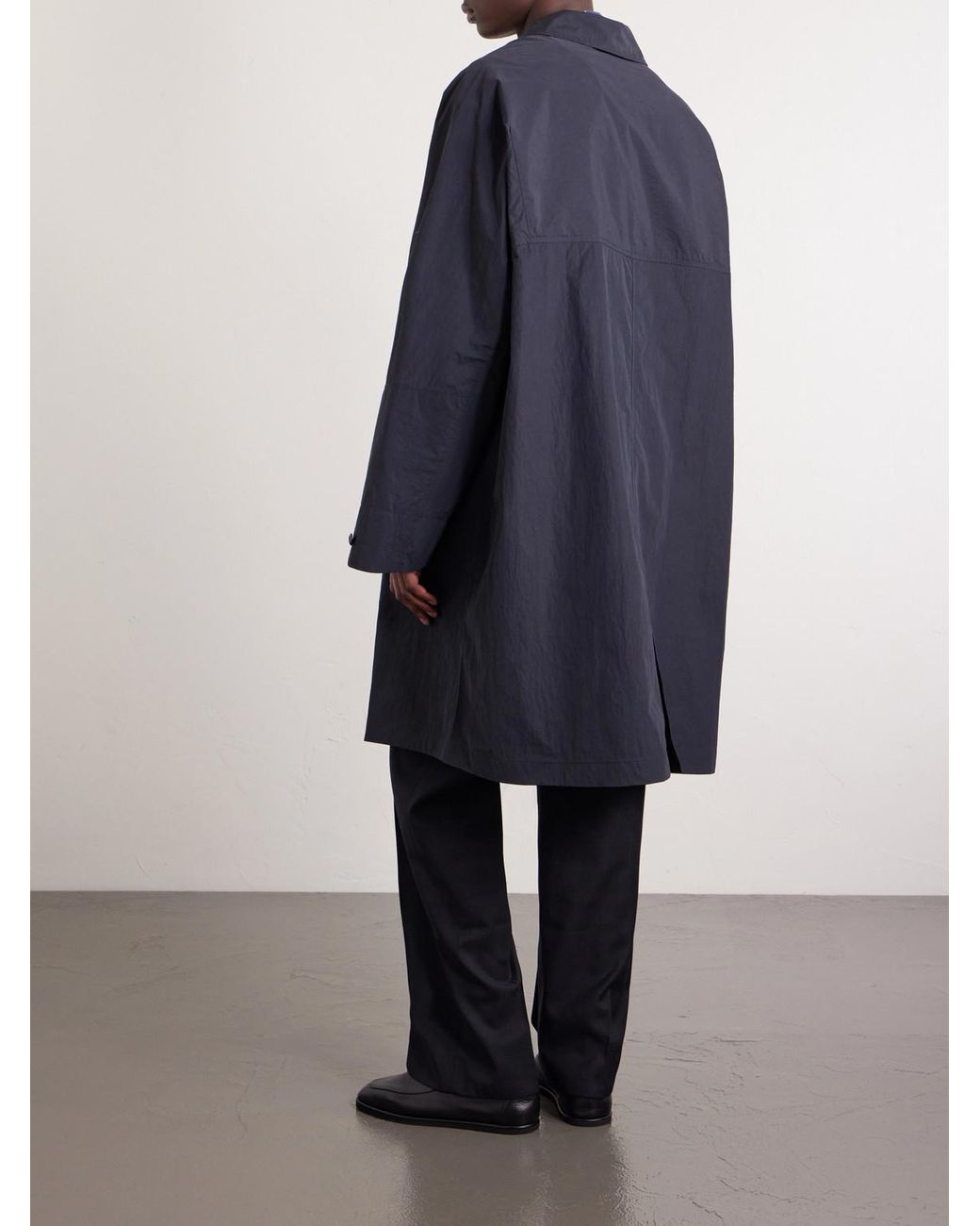 A Kind Of Guise Blue Serrara Mac Recycled Taffeta Coat for men