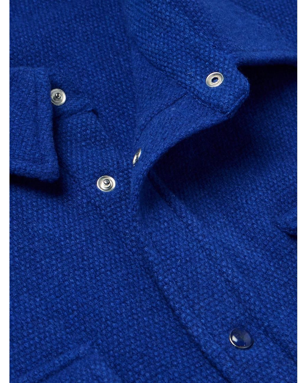 God's True Cashmere Blue Cashmere Shirt for men