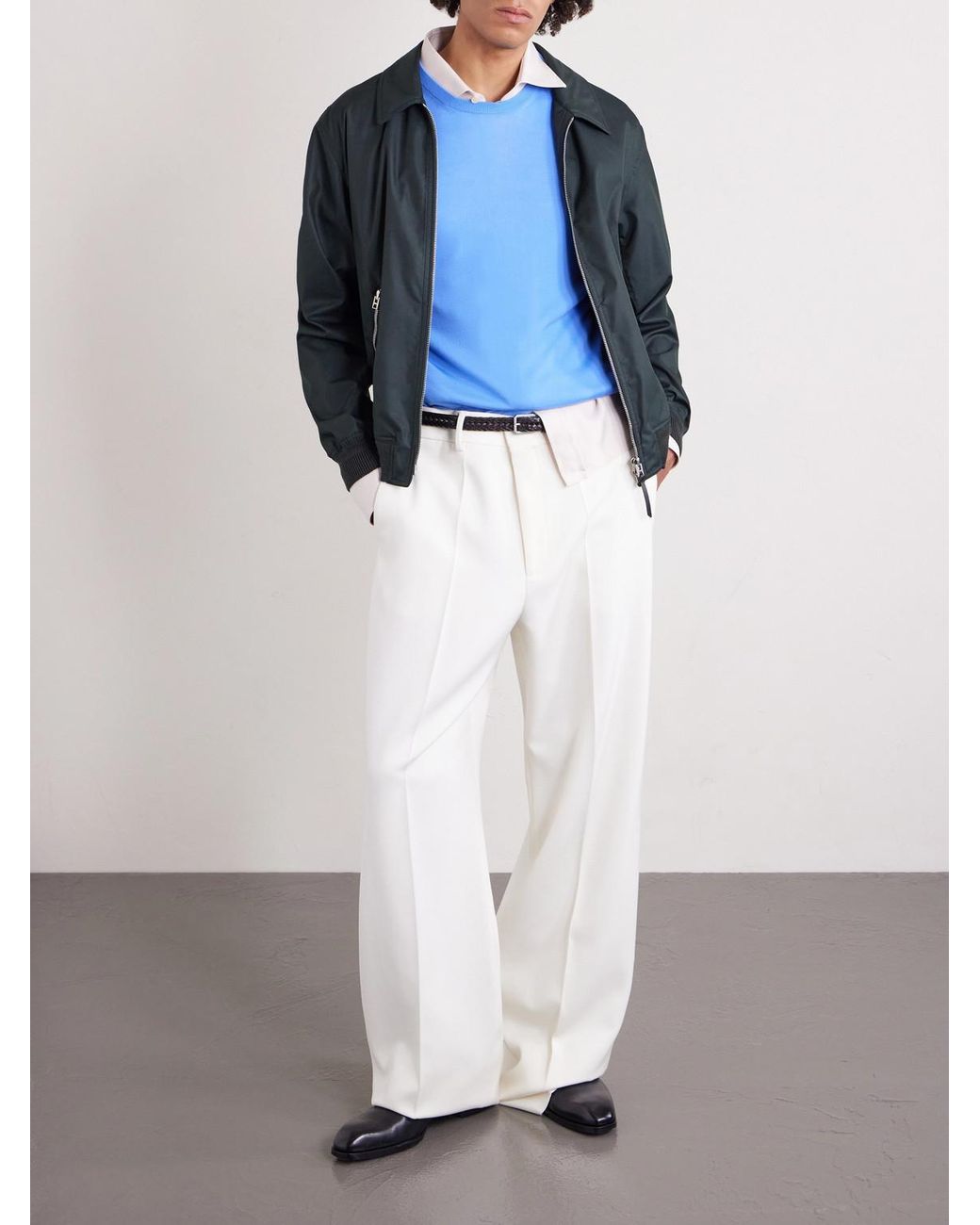 Tom Ford Green Cotton-Blend Twill Blouson Jacket for men