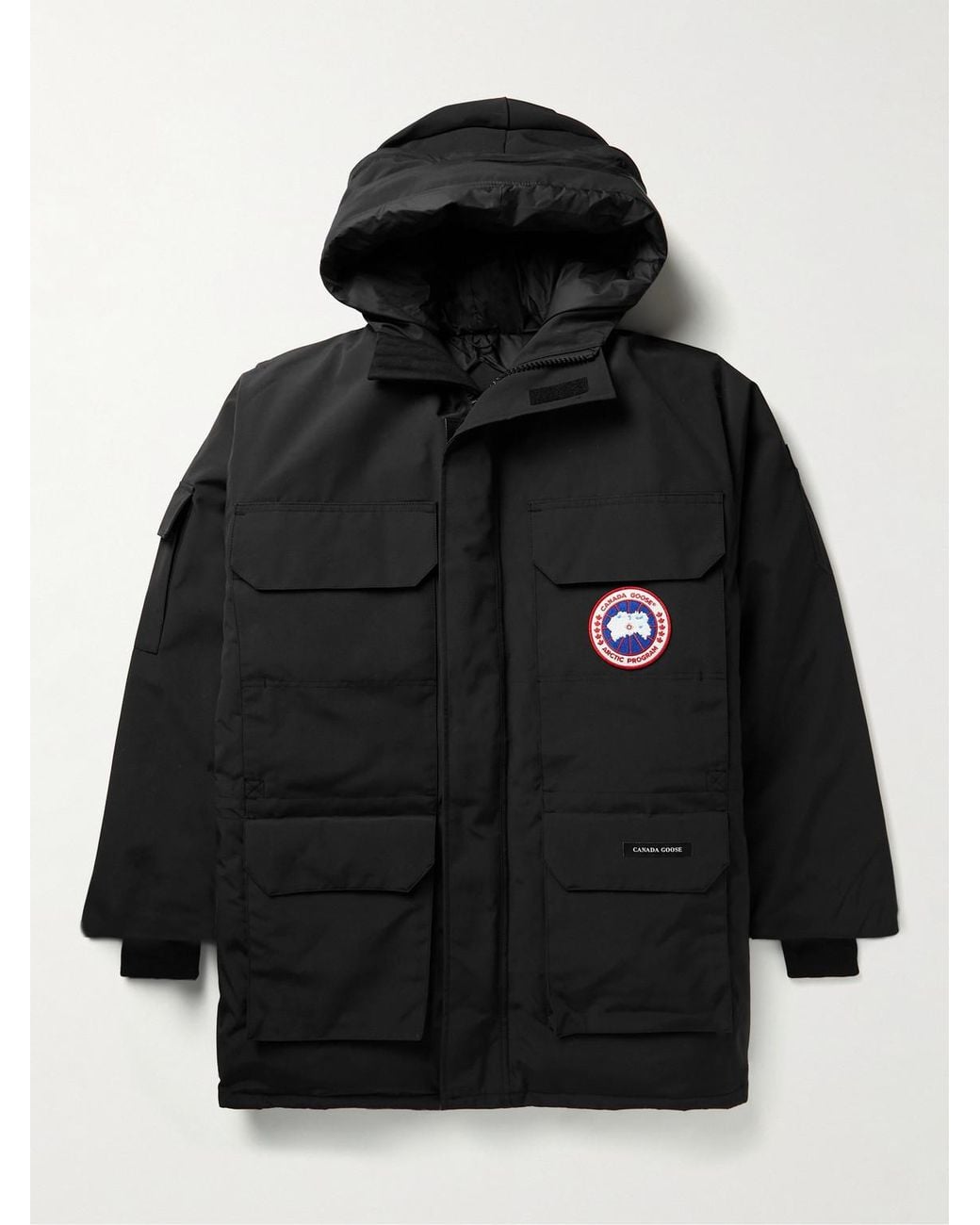 Canada Goose Black Expedition Logo-appliquéd Arctic Tech® Hooded Down Jacket for men