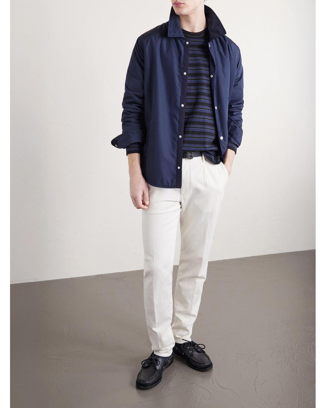 Slowear Blue Padded Shell Overshirt for men