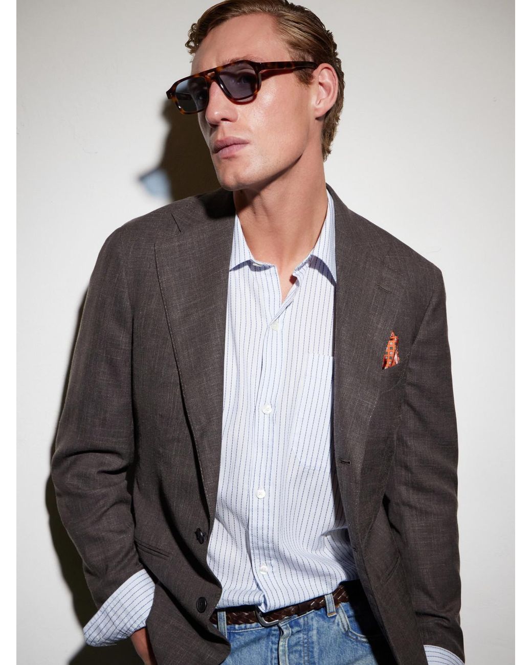 Cutler & Gross Blue Gr15 Aviator-Style Acetate Sunglasses for men
