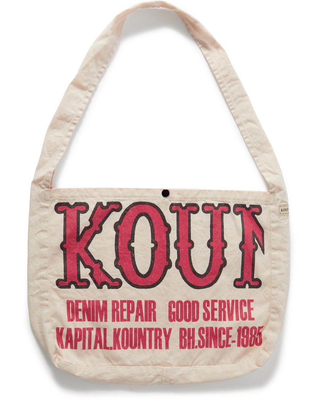 Kapital Kountry Factory Printed Cotton-Twill Tote Bag in Red