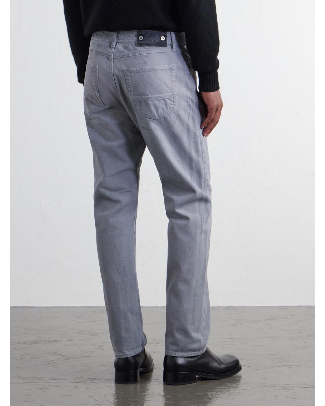 Stone Island Blue Denim Straight-Leg Corroded Bull Denim-Tc Jeans for men