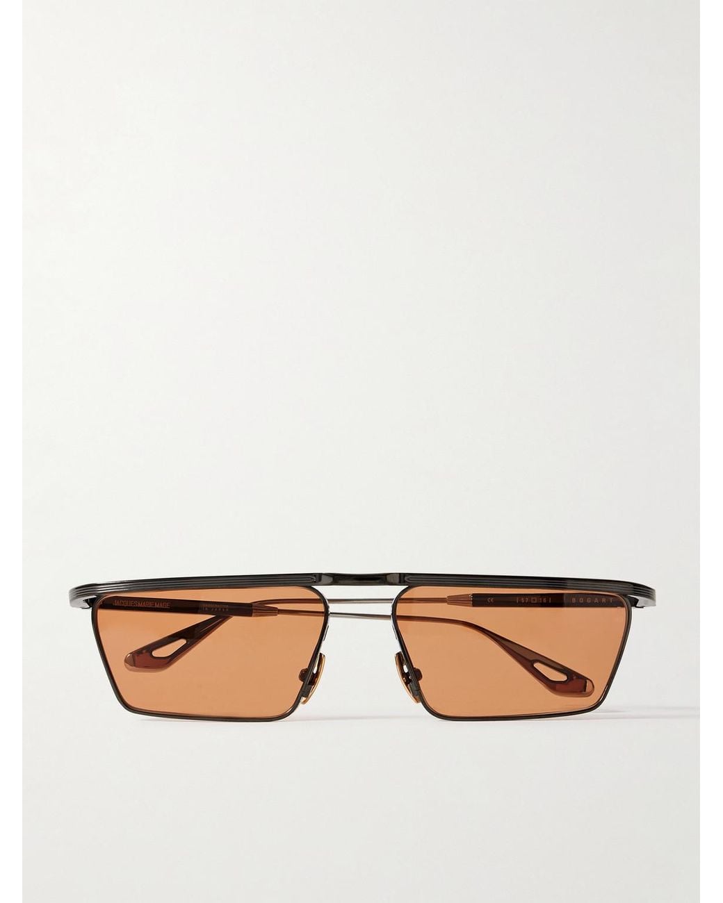 Jacques Marie Mage Black Bogart D-Frame Metal Sunglasses for men