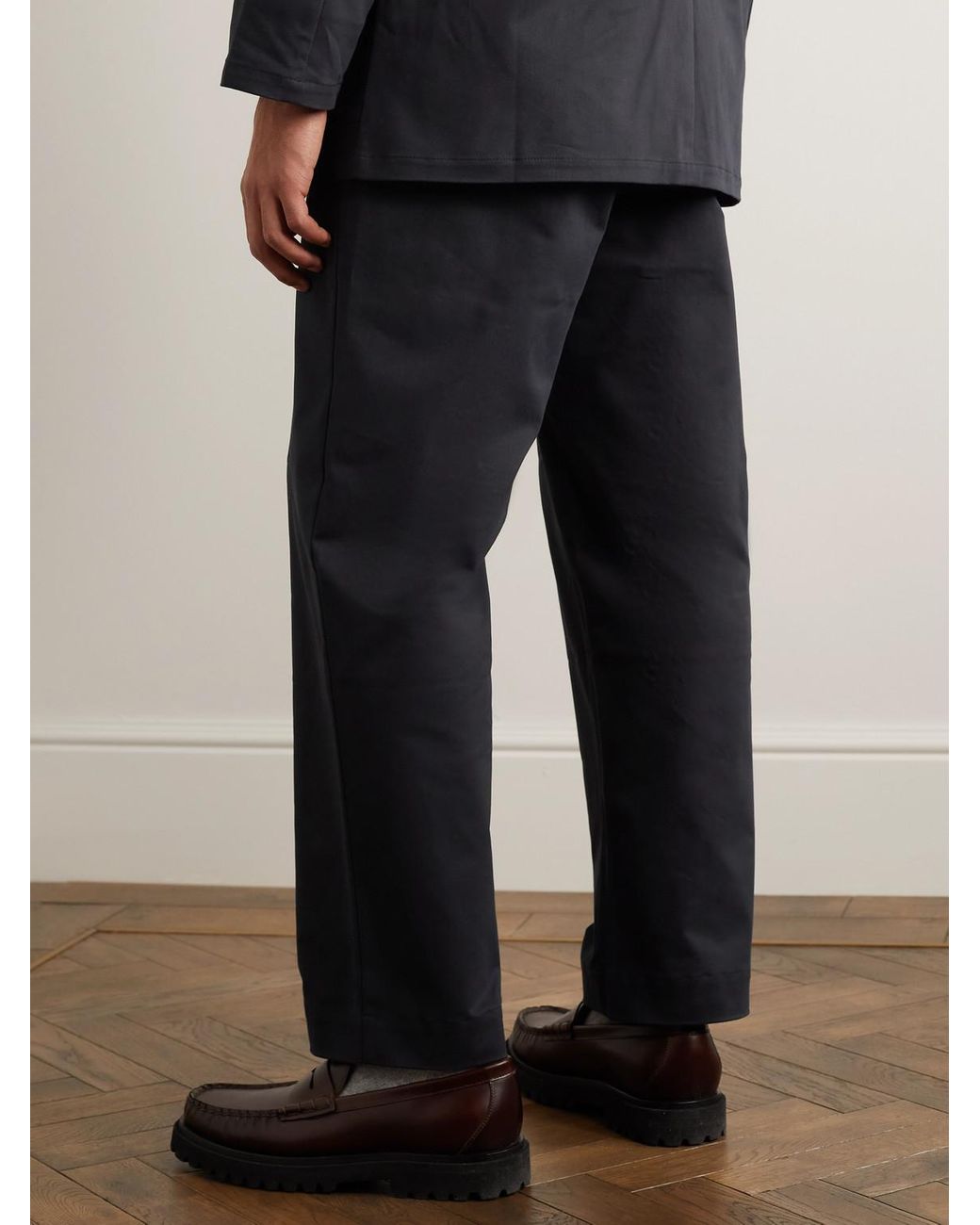 Ghiaia Blue Straight-Leg Cotton Chinos for men