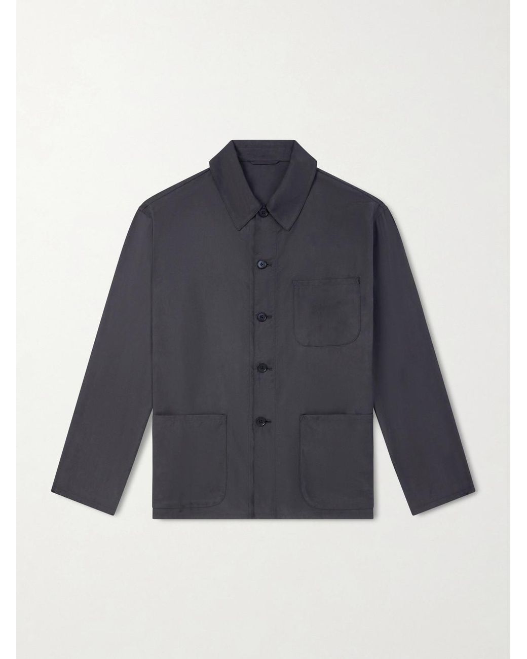 Kaptain Sunshine Blue Silk-gabardine Blouson Jacket for men