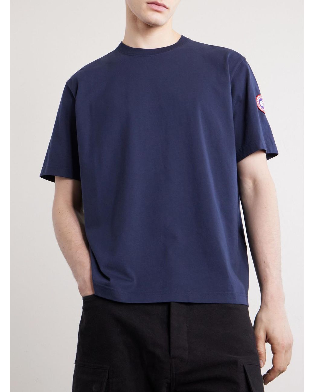 Canada Goose Blue Novo Cotton-jersey T-shirt for men