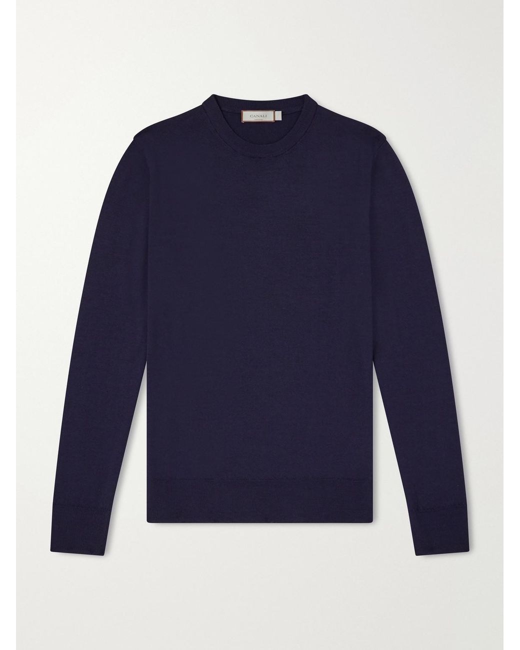 Canali Blue Wool Sweater for men