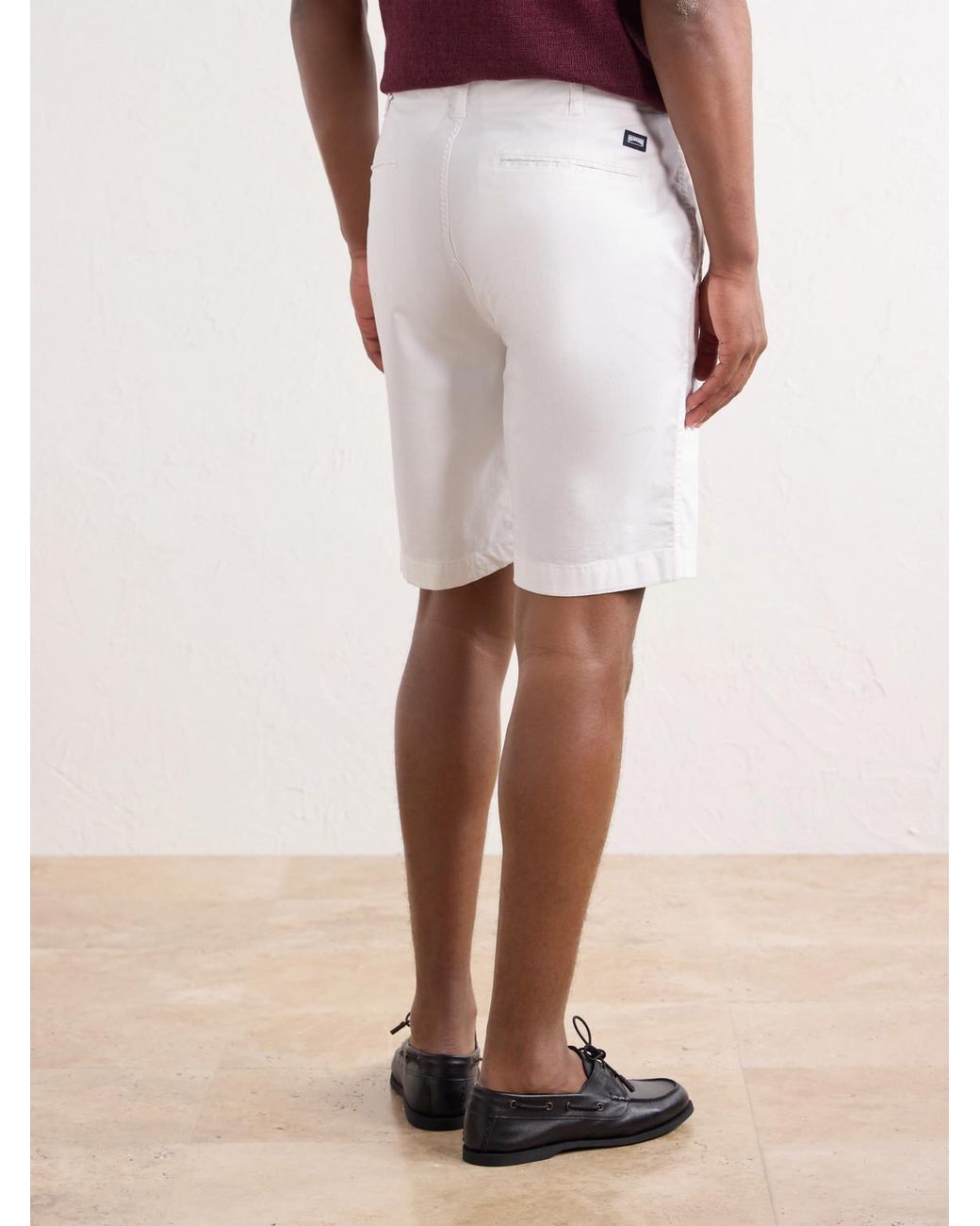 Vilebrequin White Belin Woven Cotton-Blend Casual Shorts for men