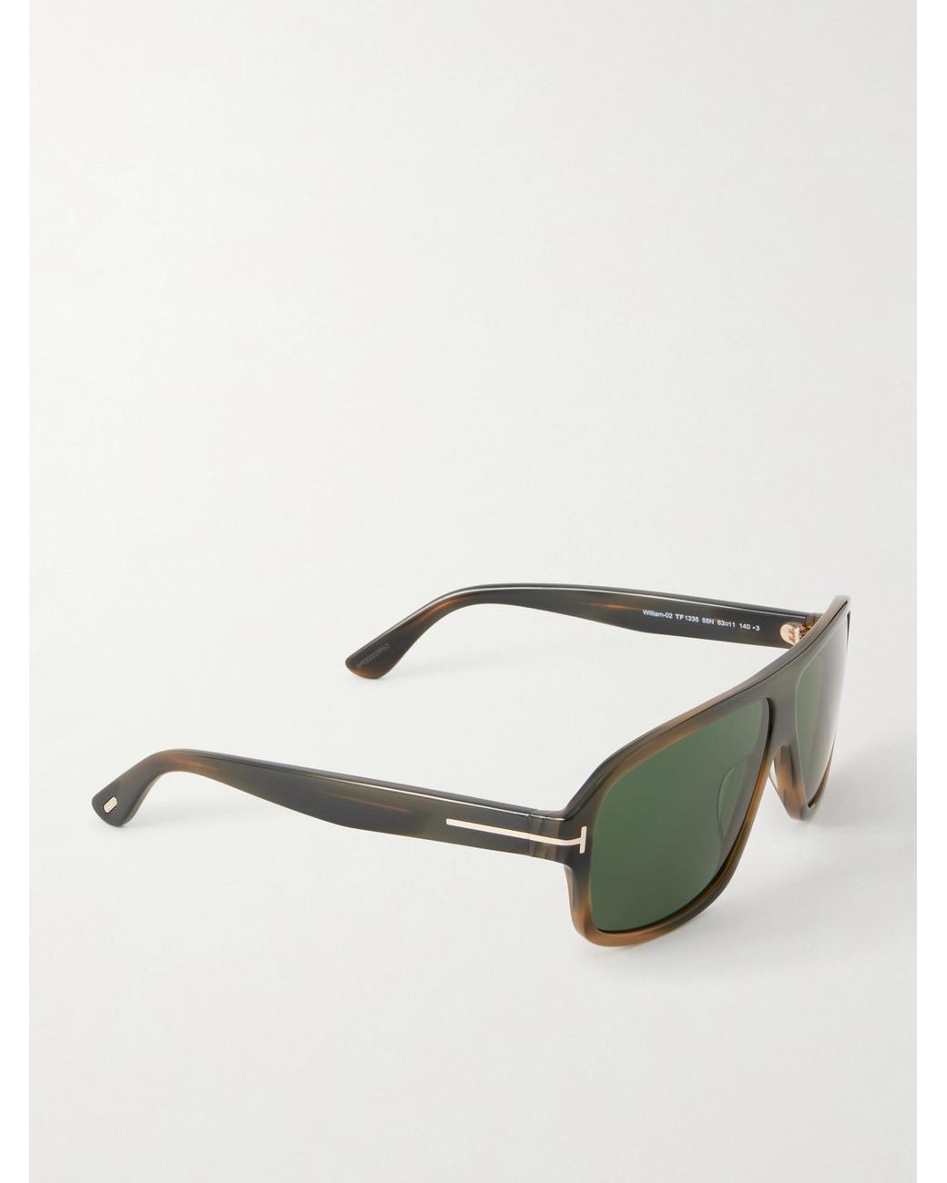 Tom Ford Green William 02 Aviator-style Acetate Sunglasses for men