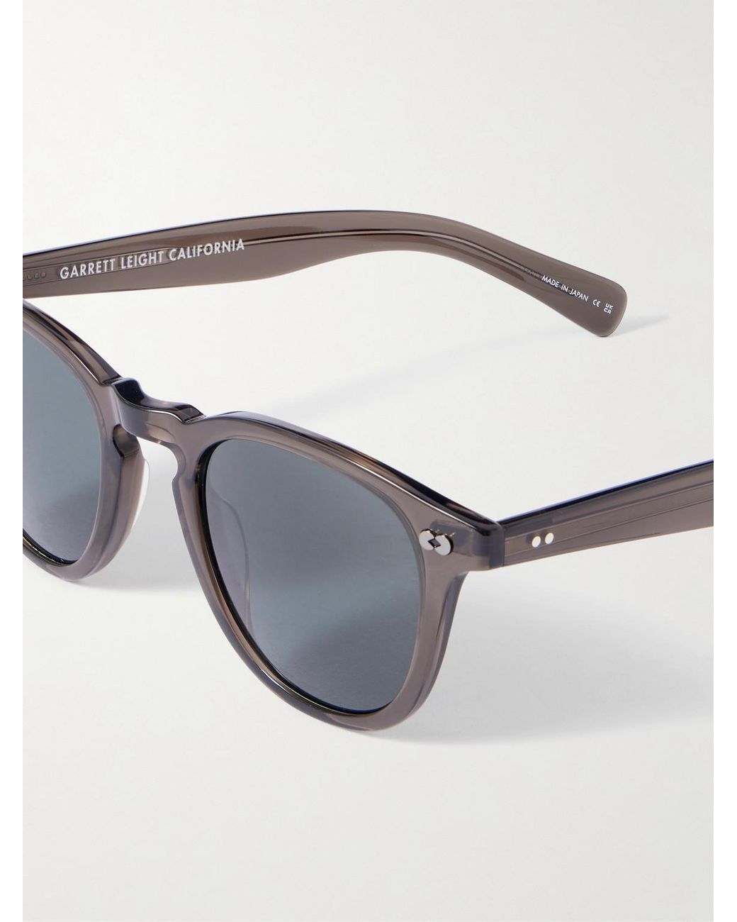 Garrett Leight Blue Hampton X Round-frame Acetate Sunglasses for men