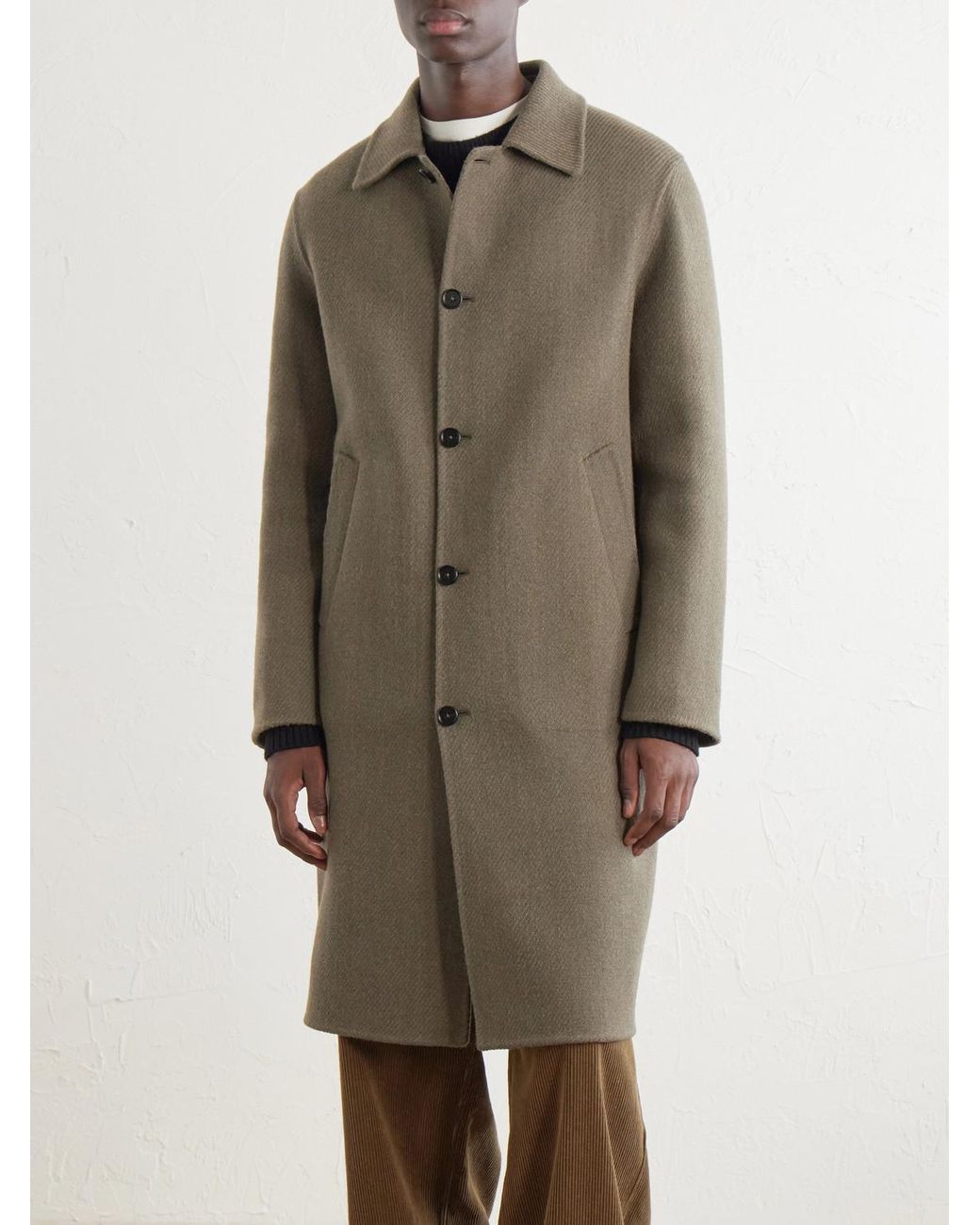 Jil Sander Natural Virgin-Wool Twill Trench Coat for men