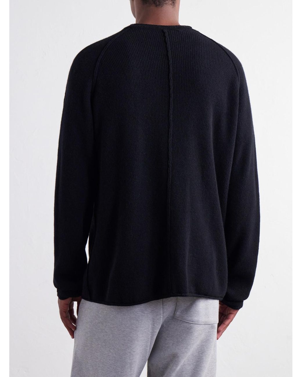 Casey Casey Blue Merino Wool And Cashmere-blend Sweater for men