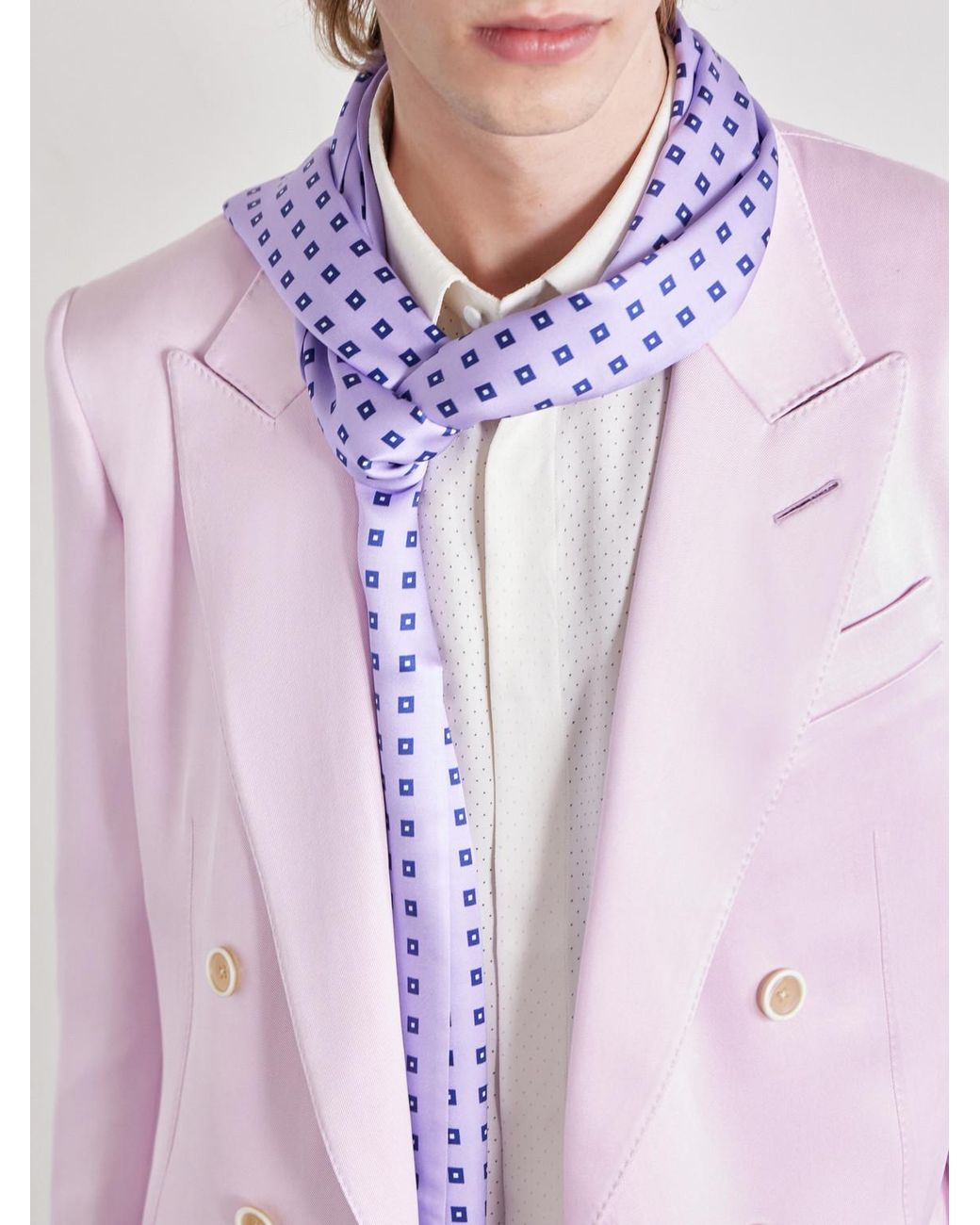 Tom Ford Pink Double-Breasted Silk-Gabardine Blazer for men