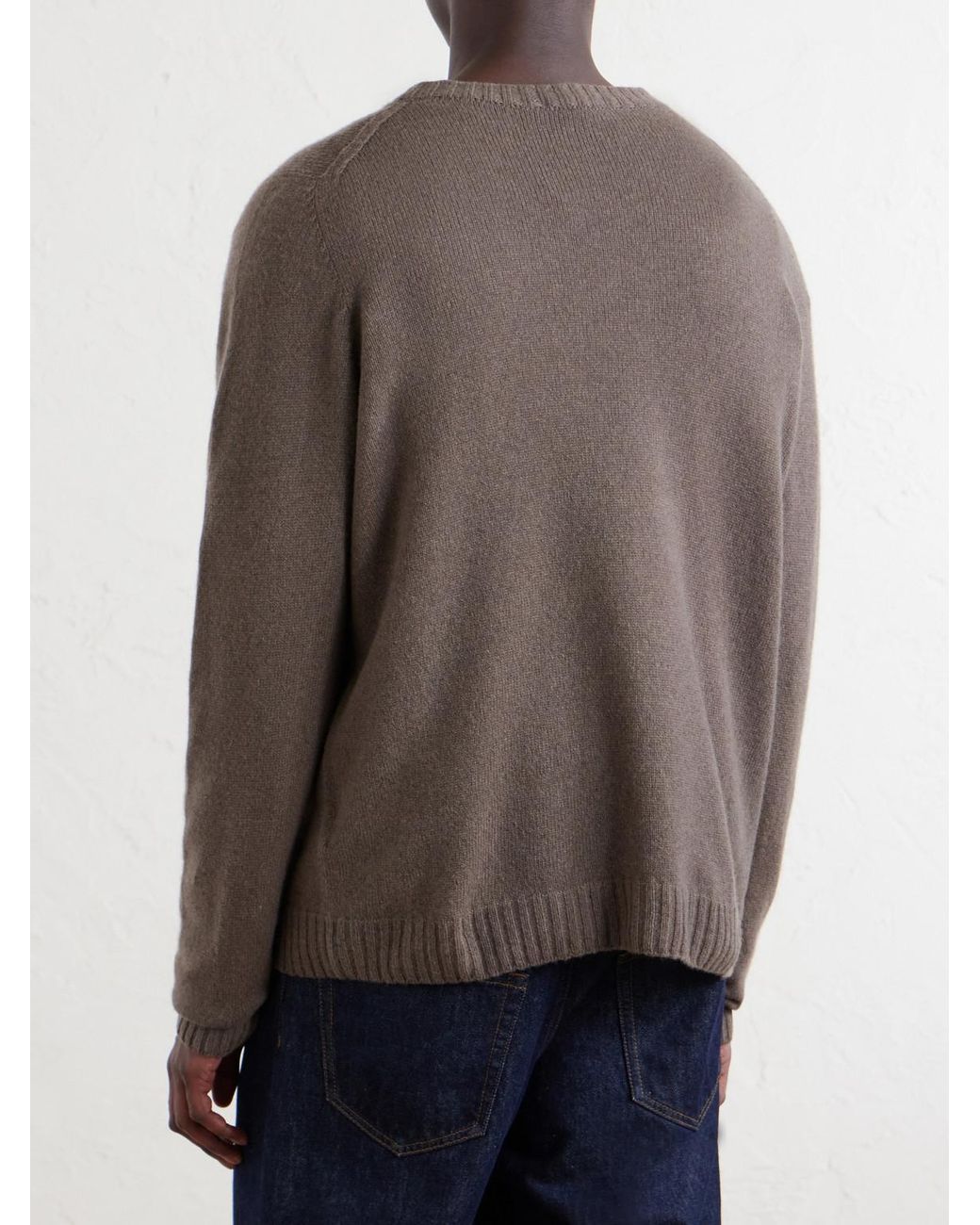 John Smedley Gray Norfolk Recycled-Cashmere And Merino Wool-Blend Sweater for men