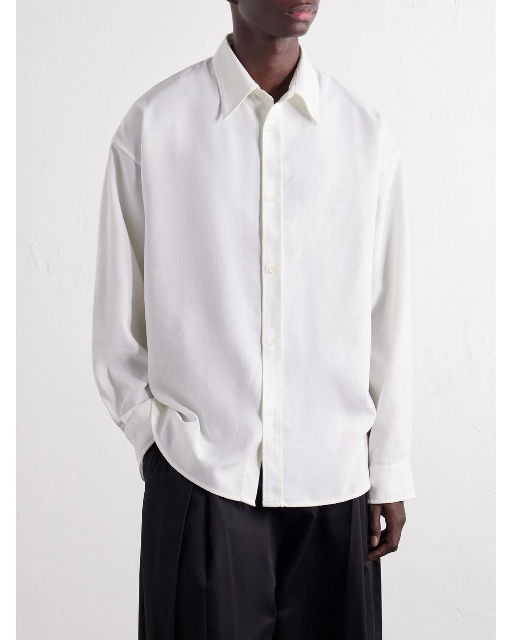 SAGE NATION White Chisholm Poplin Shirt for men