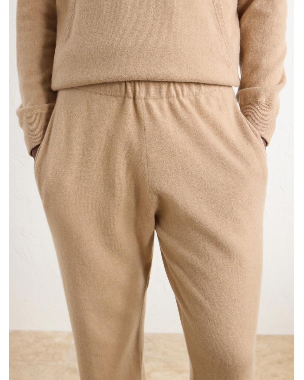 Ghiaia Natural Tapered Cashmere Sweatpants for men