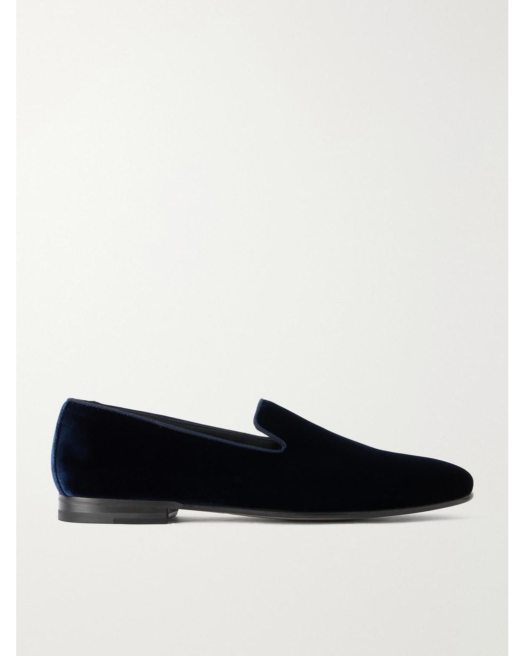 Manolo Blahnik Black Mario Velvet Loafers for men