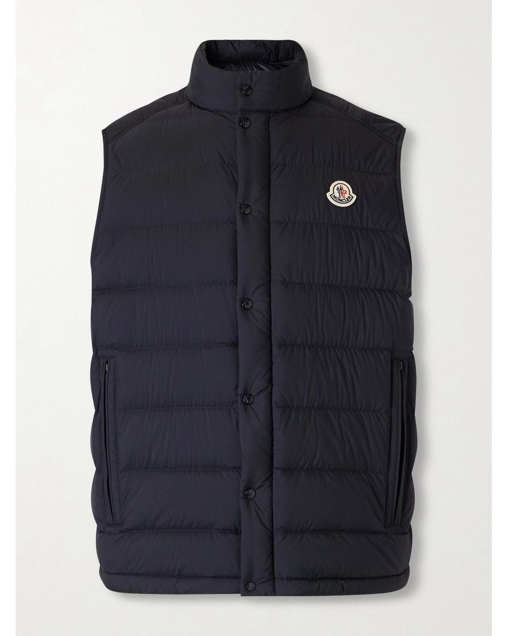 Moncler Blue Barthe Logo-Appliquéd Quilted Nylon Down Gilet for men