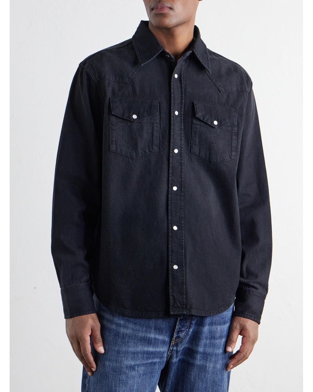 Aimé Leon Dore Blue Denim Shirt for men
