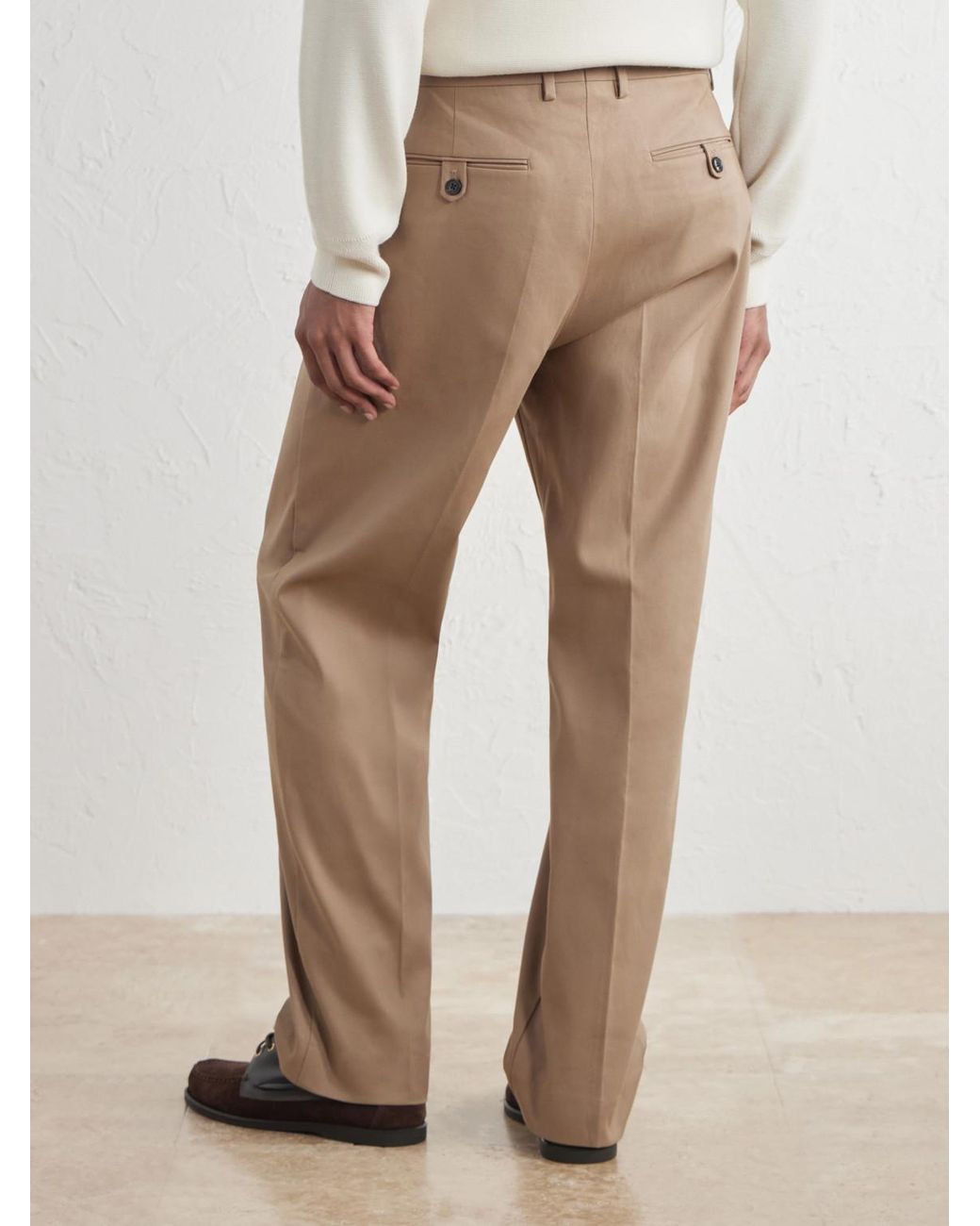 NN07 Natural Robin 10076 Straight-Leg Organic Stretch-Cotton Dobby Trousers for men
