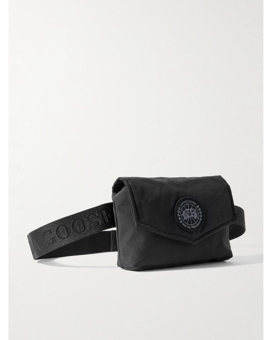 Canada Goose Black Logo-Appliquéd Shell Belt Bag for men