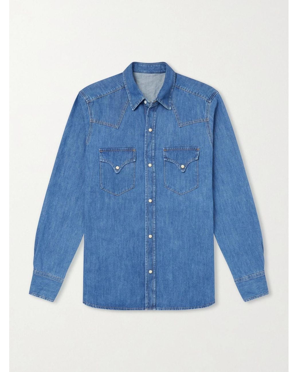 Fortela Blue Ntex Denim Shirt for men