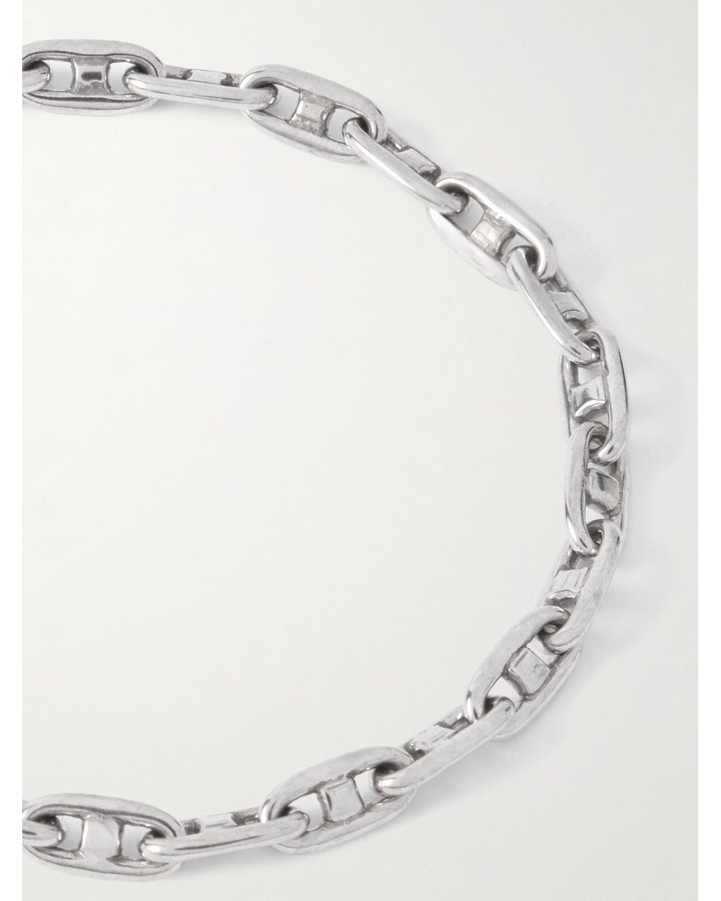 Saint Laurent Natural Silver-tone Chain Bracelet for men