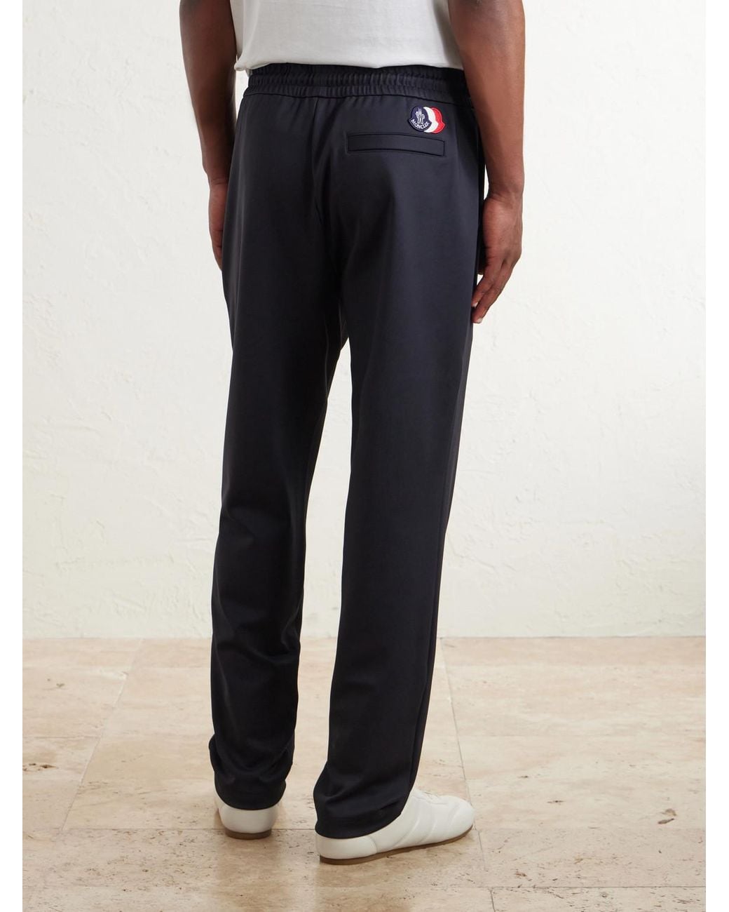 Moncler Blue Tapered Jersey Sweatpants for men