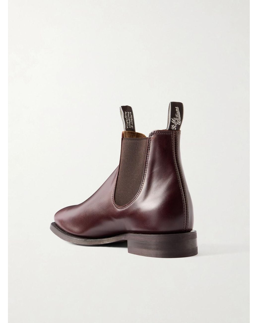 R.M.Williams Brown Comfort Craftsman Leather Chelsea Boots for men