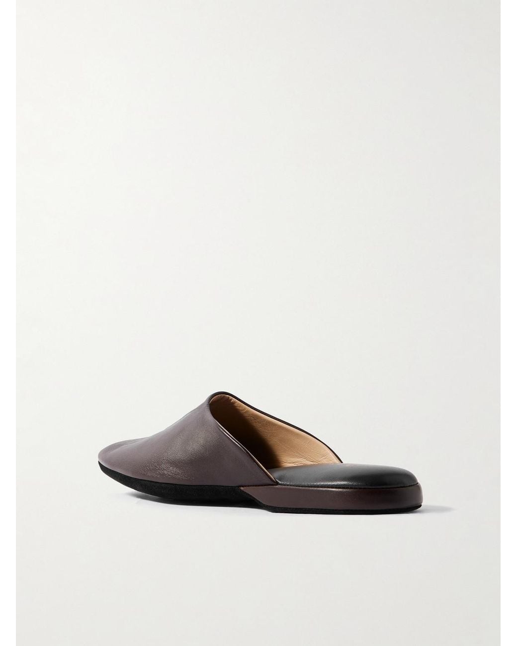 Charvet White Nappa Leather Slippers for men