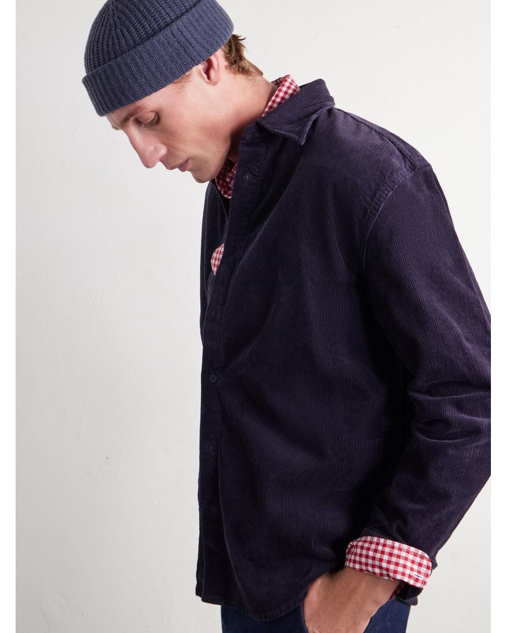 NN07 Blue Sailor 6650 Ribbed Wool-Blend Beanie for men