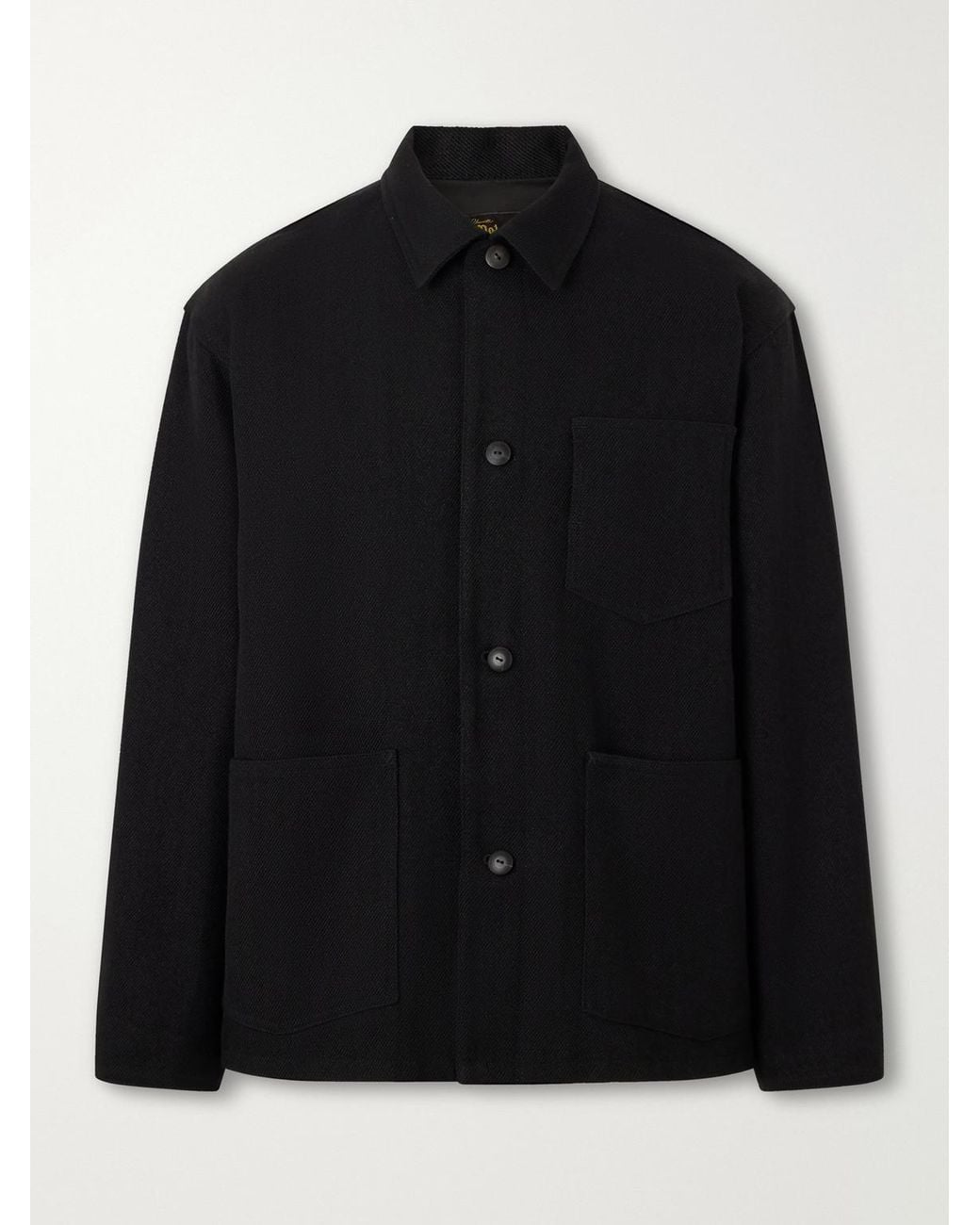 Visvim Black Baker Textured Wool And Linen-Blend Jacket for men