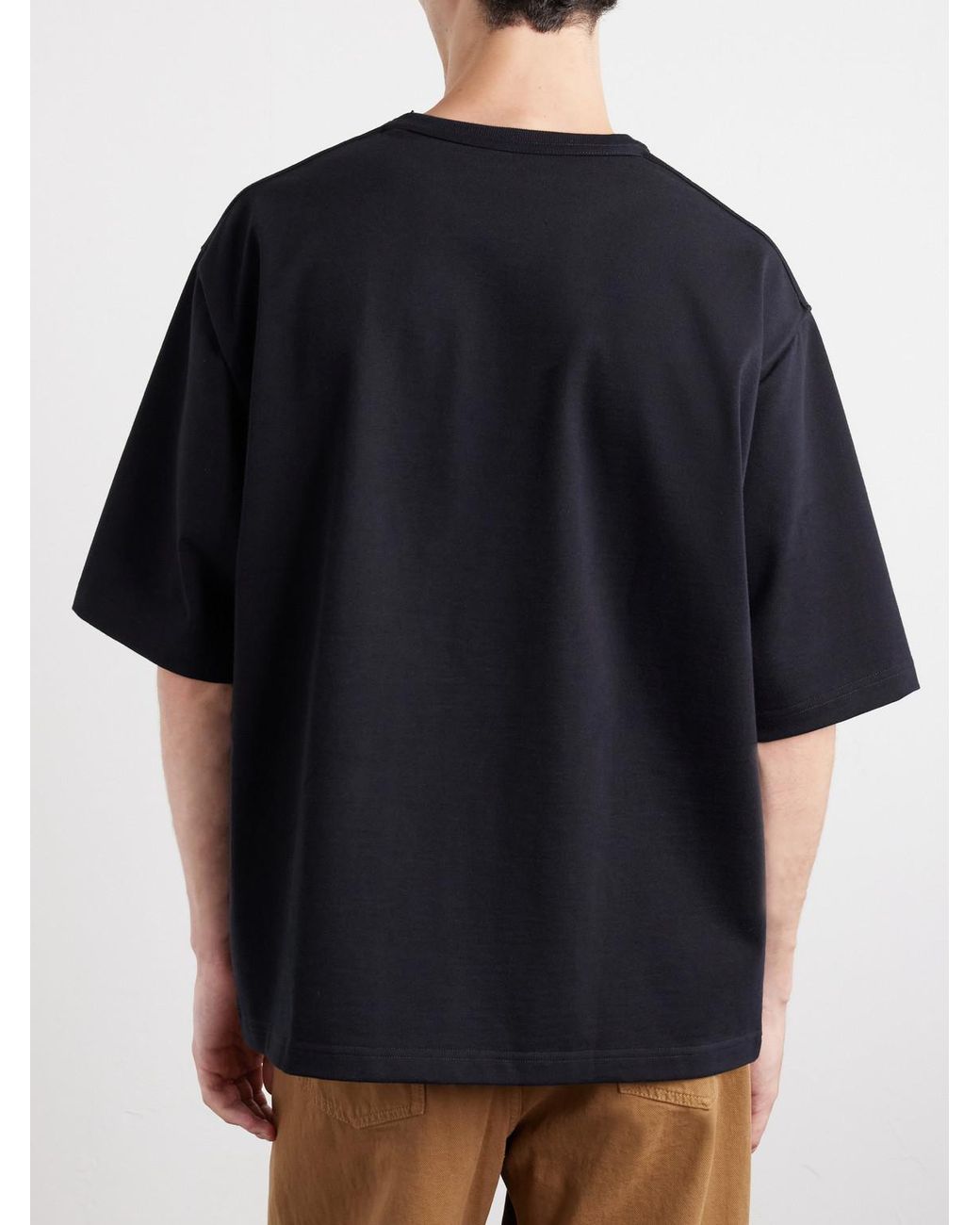Lemaire Blue Cotton Jersey T-Shirt for men