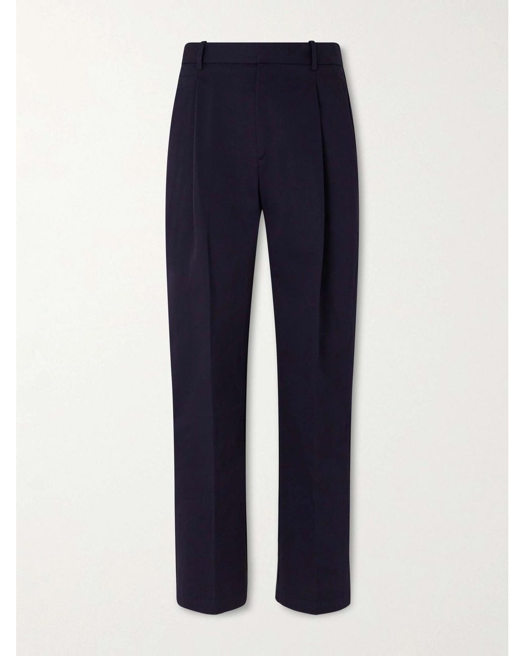 Altea Blue Orval Cotton And Linen-Blend Gabardine Trousers for men