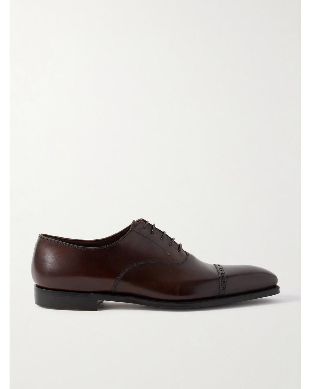 George Cleverley Brown Charles Cap-Toe Leather Oxford Shoes for men