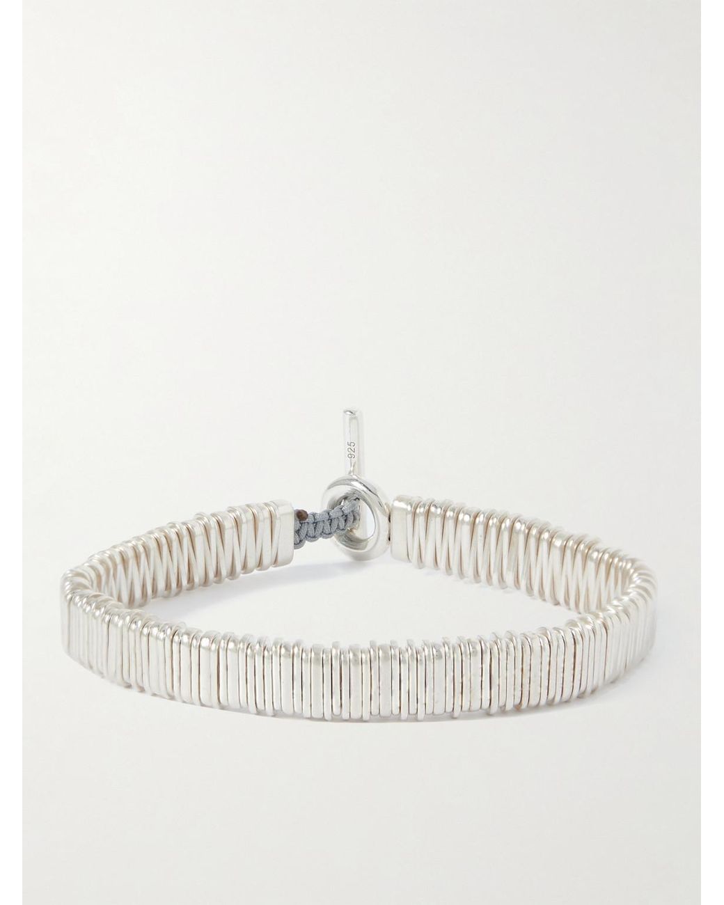 M. Cohen Zig Sterling Silver Bracelet in Natural for Men