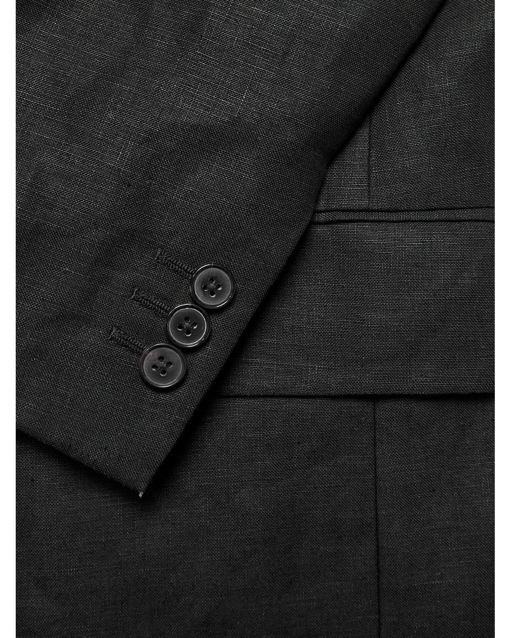 Husbands Black Linen Suit Jacket for men