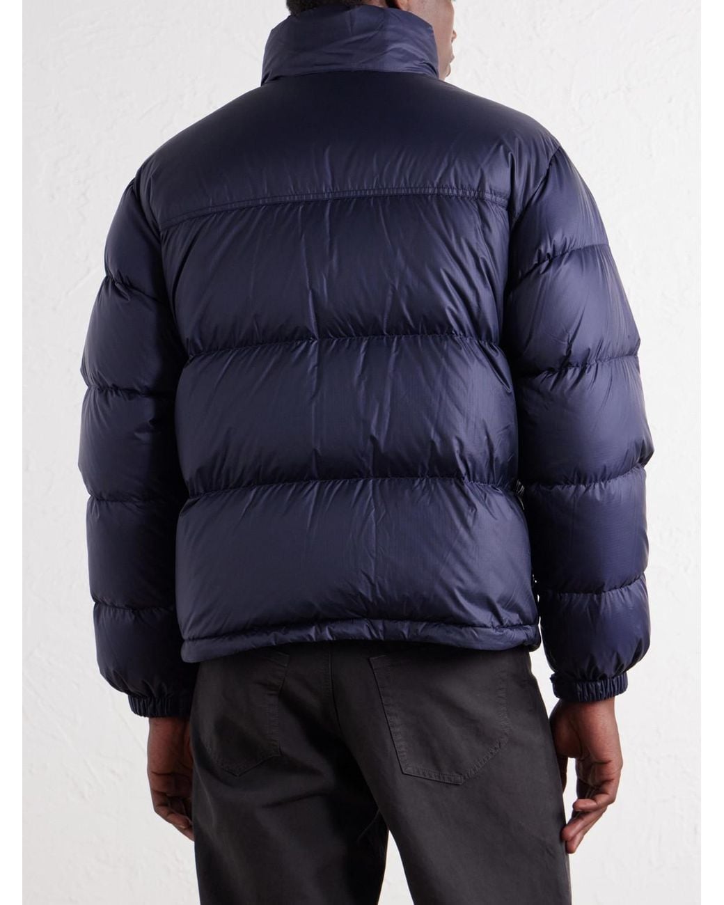 Burberry Blue Highlands Logo-Embroidered Quilted Shell Down Jacket for men