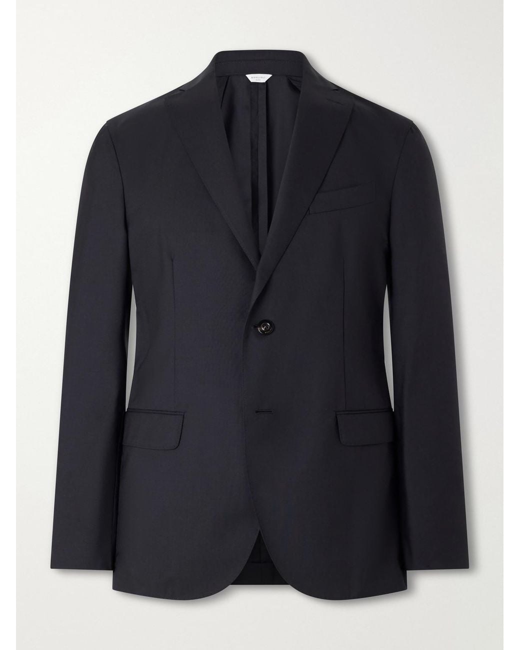 Boglioli Blue Virgin Wool Fresco Suit Jacket for men