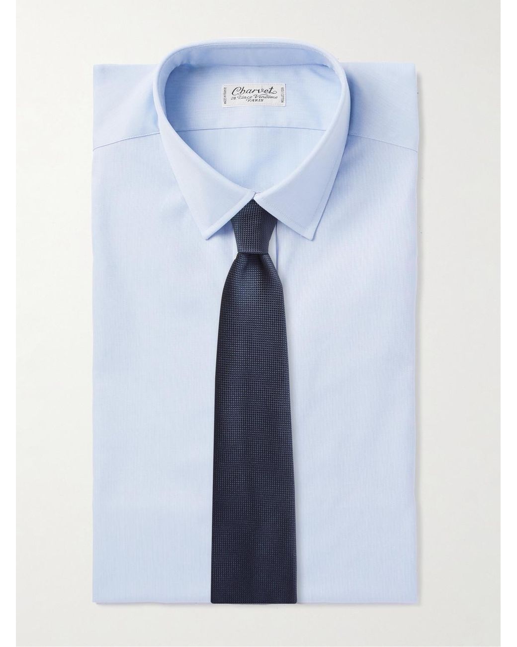 Charvet Blue Classic-Collar Cotton Shirt for men