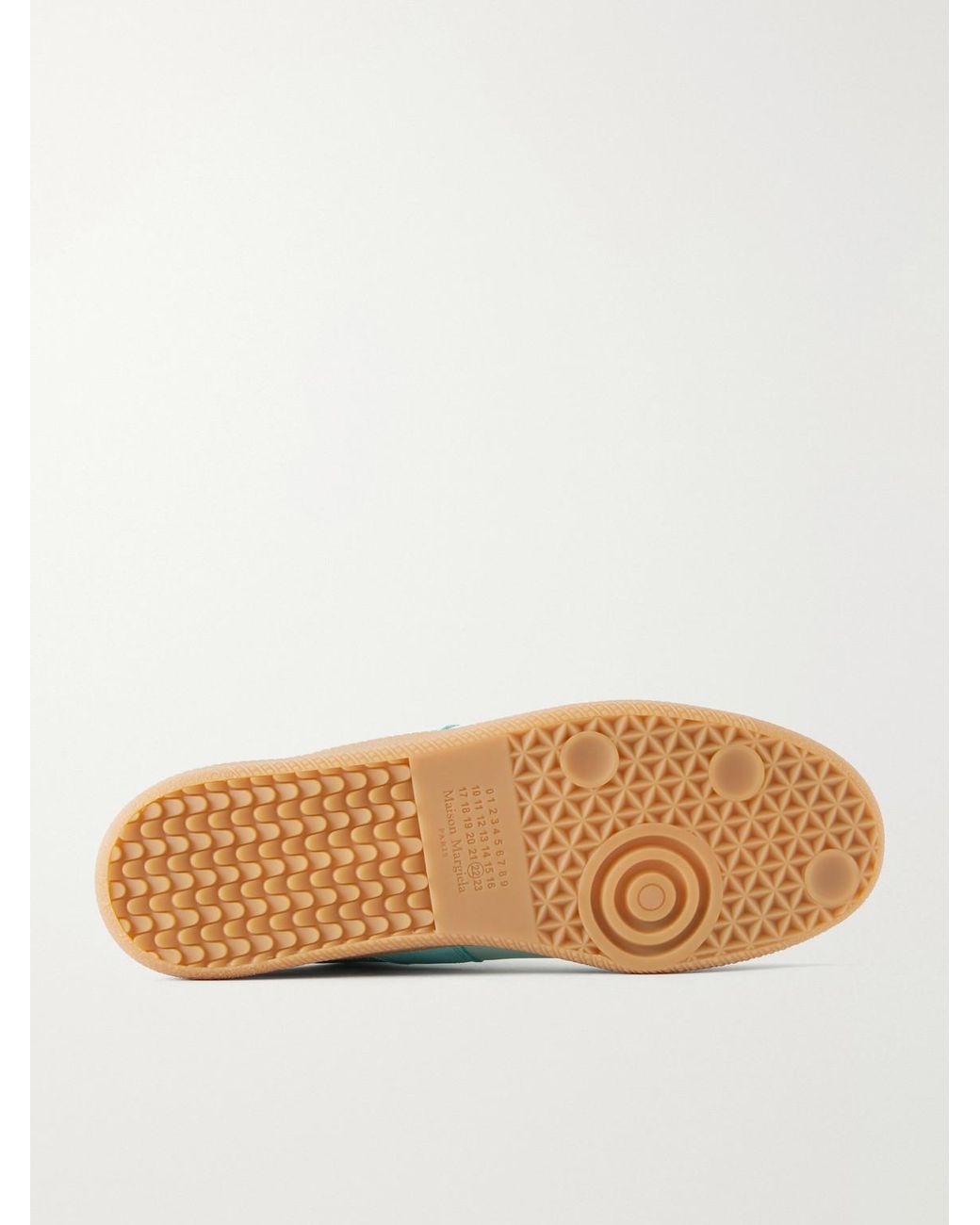 Maison Margiela Blue Replica Leather And Suede Sneakers for men
