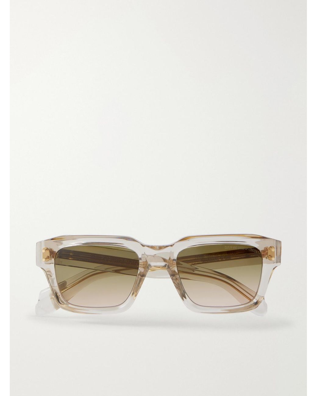 Cutler & Gross Natural 1432 Square-Frame Acetate Sunglasses for men