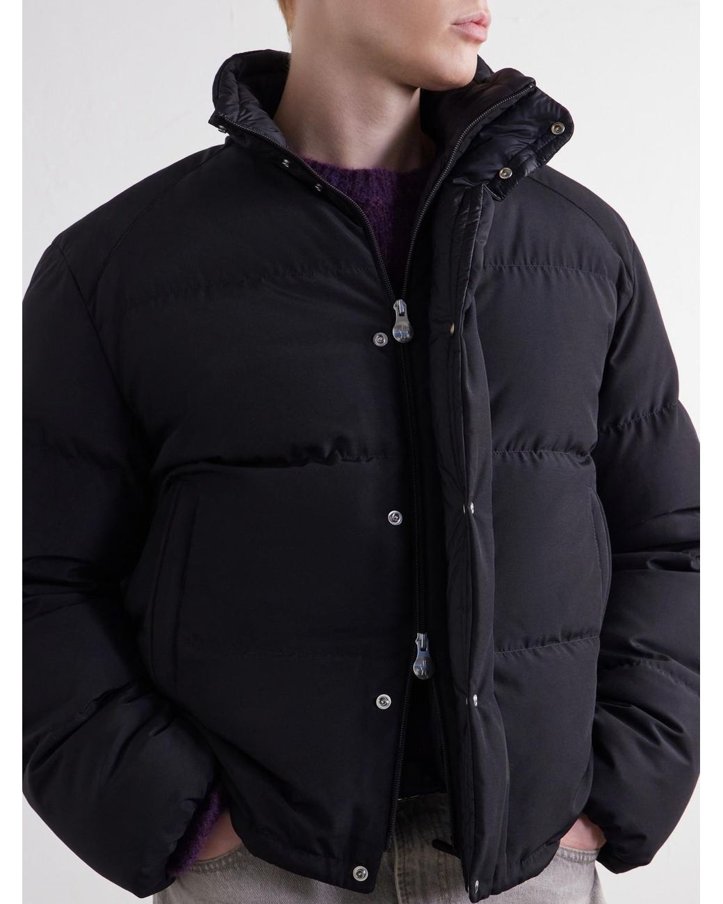Moncler Black Verone Quilted Shell Down Jacket for men