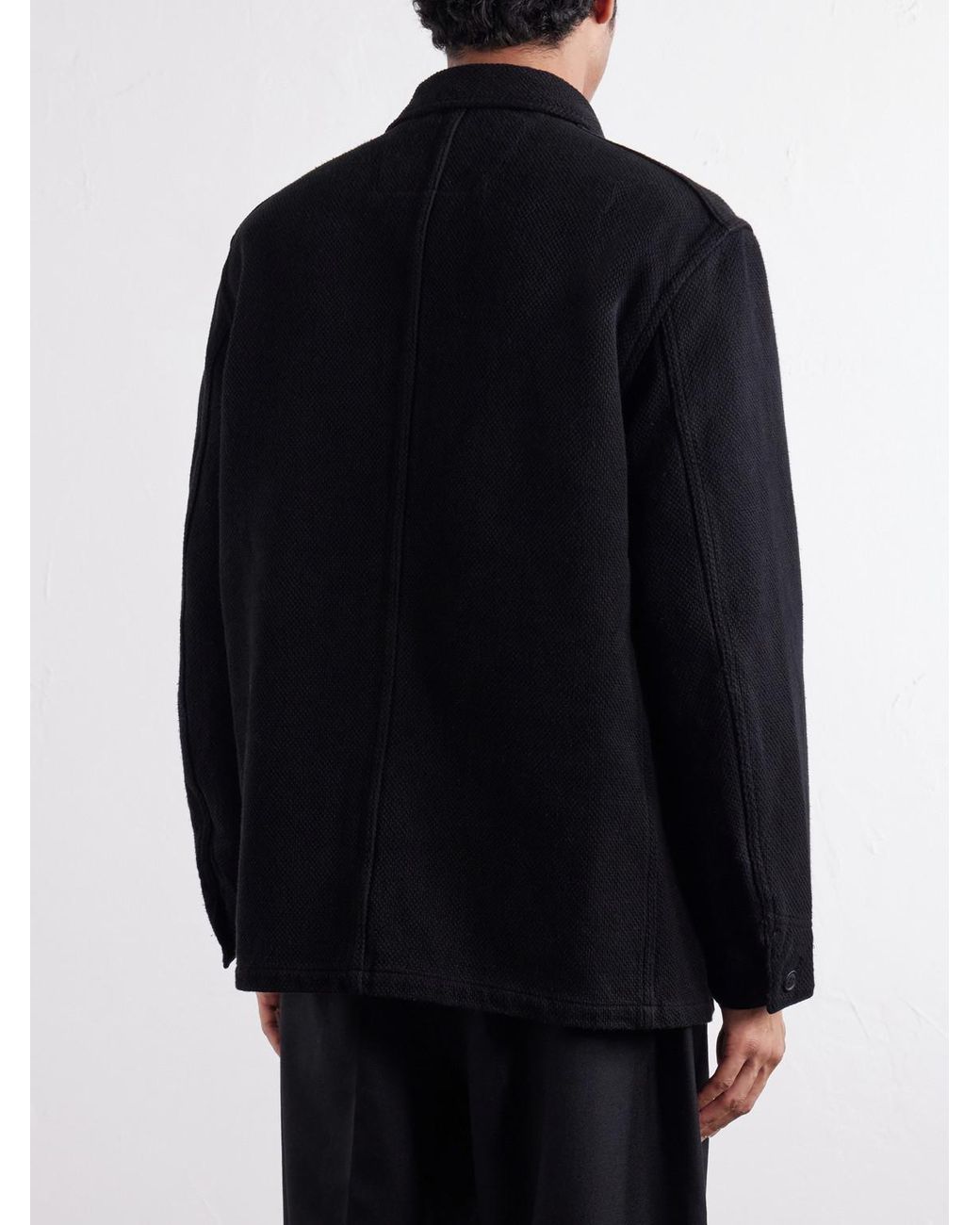 Blue Blue Japan Black Coverall Cotton-Sashiko Jacket for men